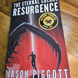 Copy of Resurgence on an oak table with a First edition 303 sticker