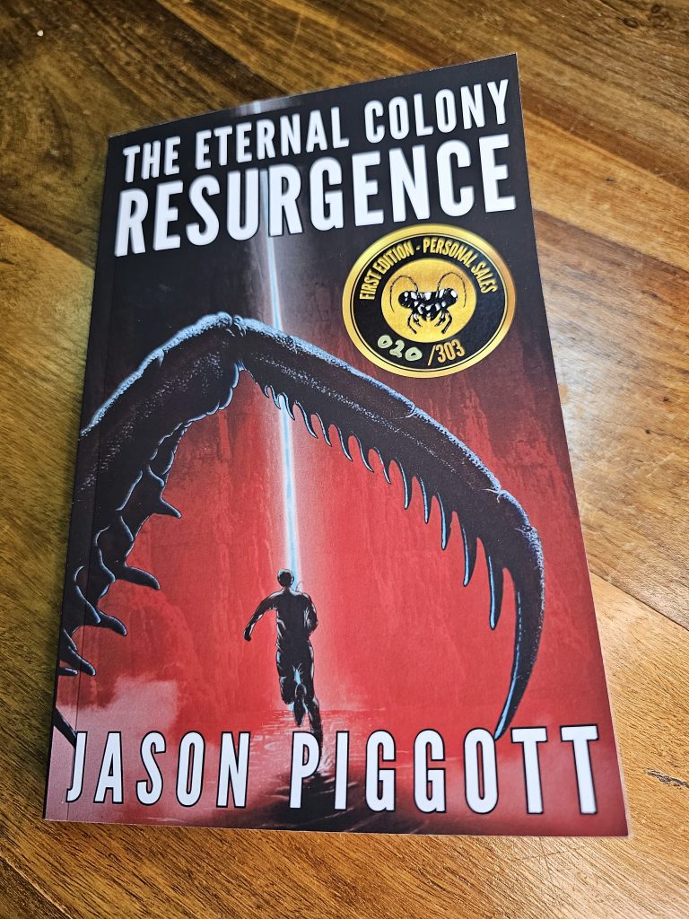 Copy of Resurgence on an oak table with a First edition 303 sticker